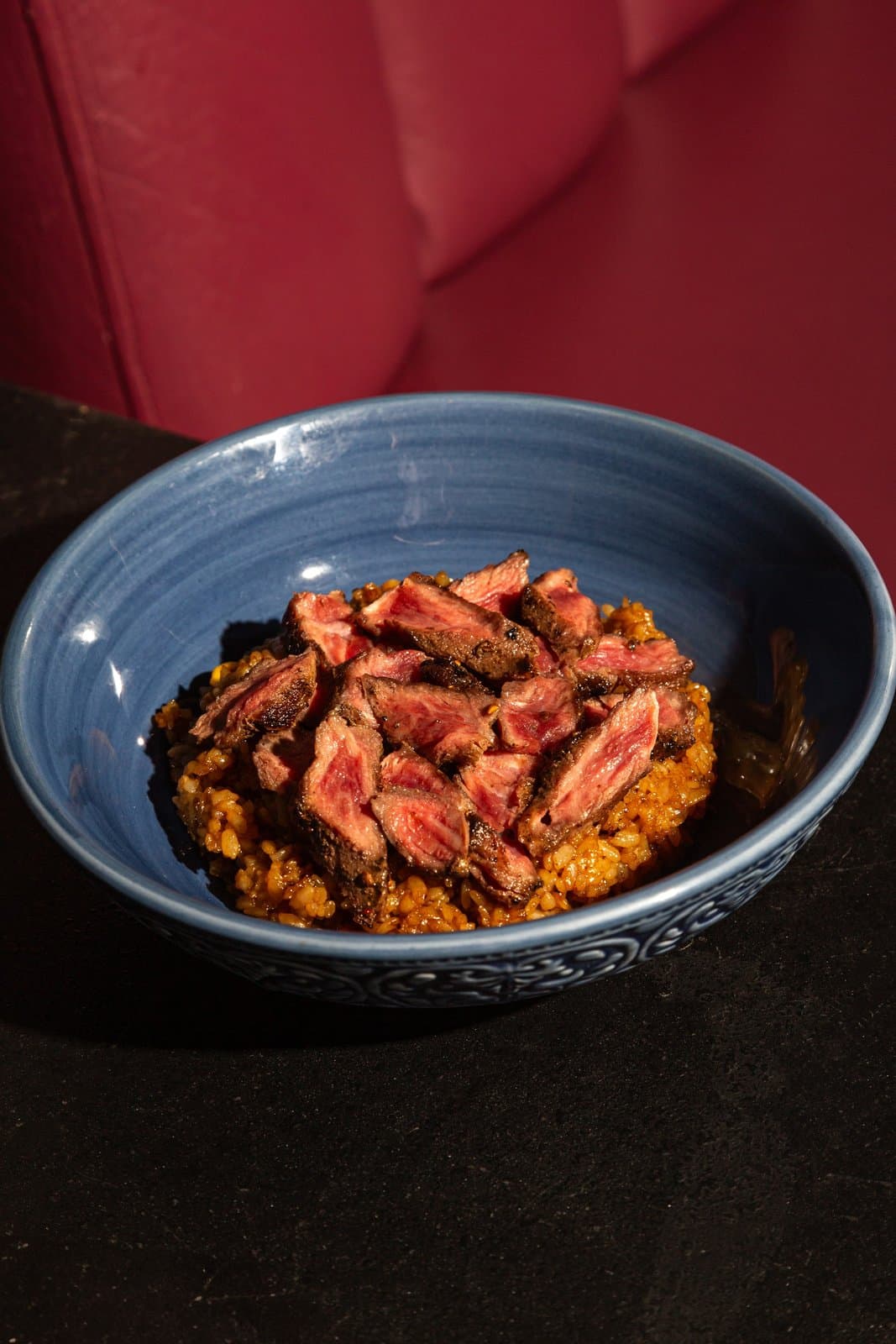 Steak rice.